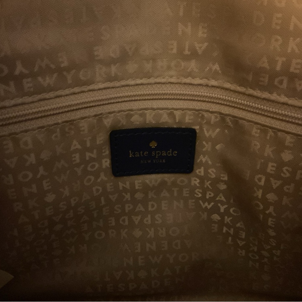 Kate Spade New York Navy Flap Bag Gold Chain Shoulder/Crossbody NWOT w/ Dusty - Picture 10 of 13